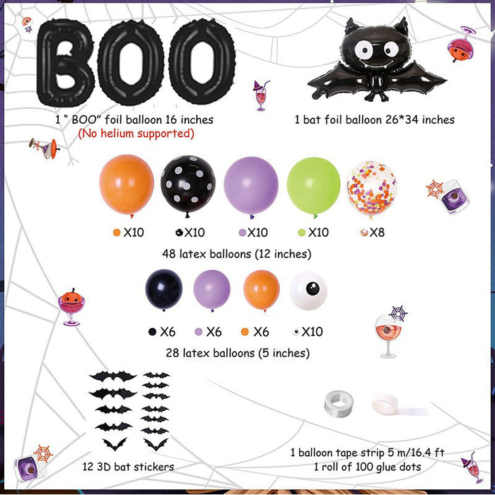Mocsicka Halloween Balloon Arch Set Party Decoration