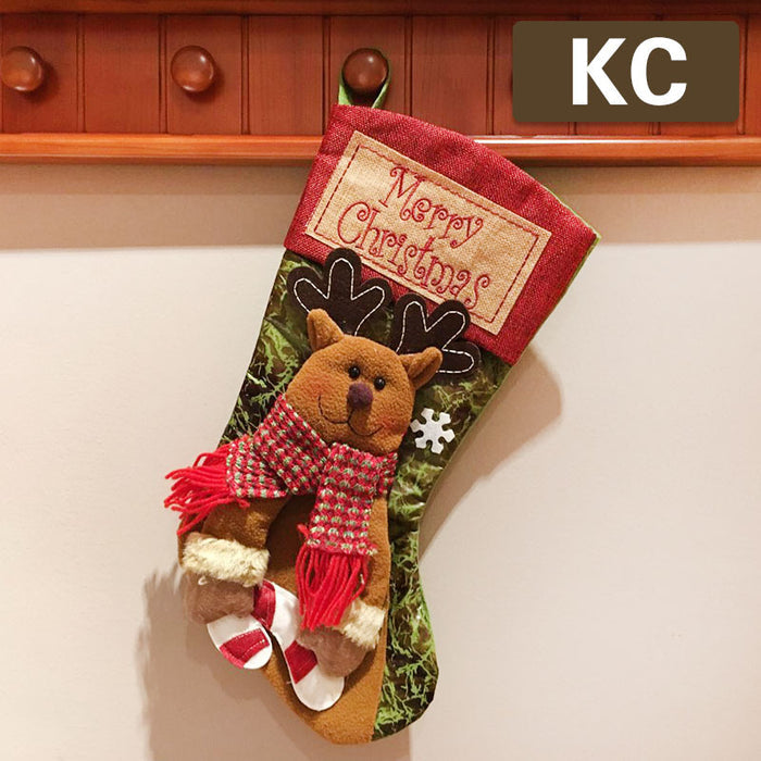 Mocsicka Party Christmas Eve Gift 3 pics Bag Socks Christmas Decor