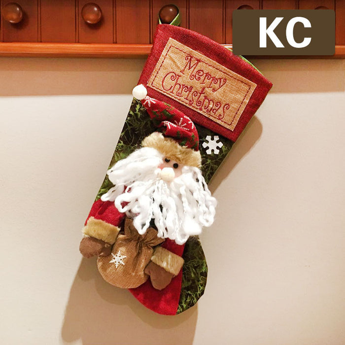 Mocsicka Party Christmas Eve Gift 3 pics Bag Socks Christmas Decor