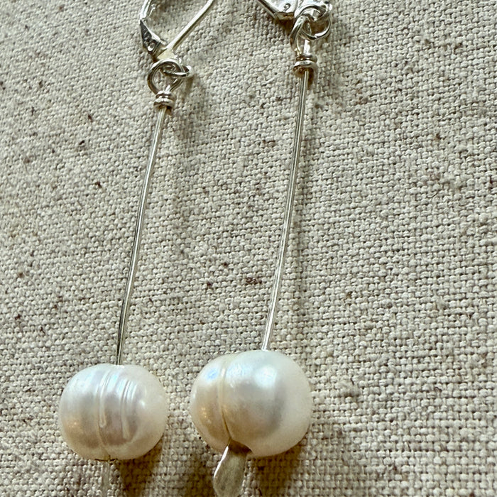 Modern Pearl Earrings