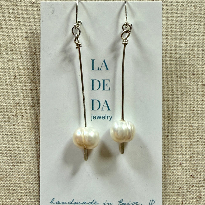 Modern Pearl Earrings