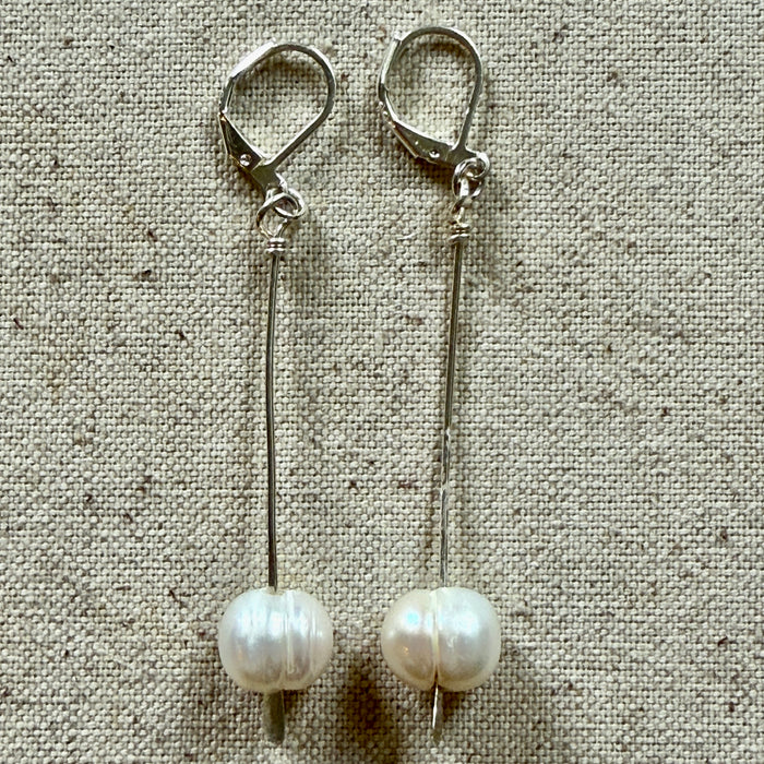 Modern Pearl Earrings