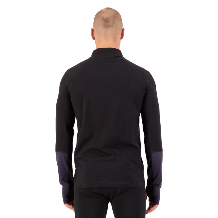 Mons Royale Men's Olympus Half Zip Top 2025 Black/9 Iron - Comor - Go Play Outside