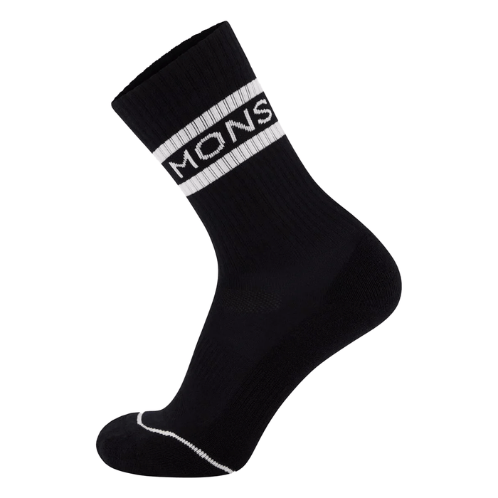 Mons Royale Signature Merino Crew Sock Black/White - Comor - Go Play Outside