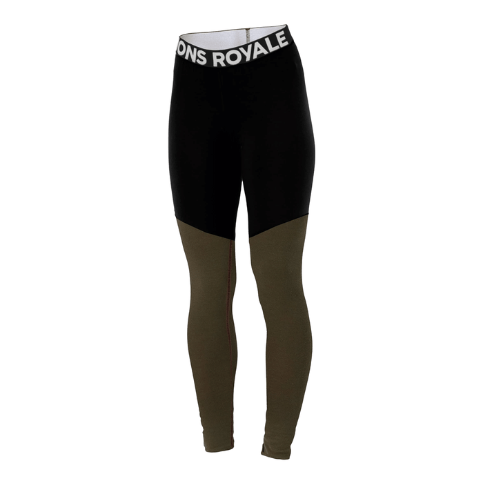 Mons Royale Women's Cascade Merino Flex 200 Legging 2025 Dark Olive - Comor - Go Play Outside
