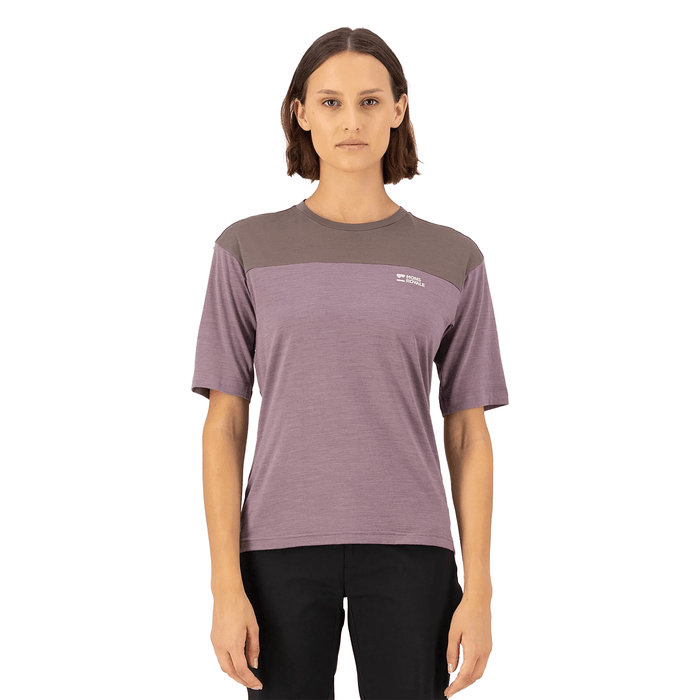 Mons Royale Women's Diversion Merino S/S Bike Jersey Mauve/Iron - Comor - Go Play Outside