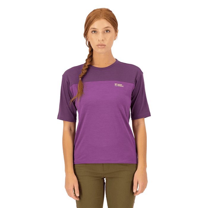 Mons Royale Women's Diversion Merino S/S Bike Jersey Ultraviolet/Boysenberry - Comor - Go Play Outside