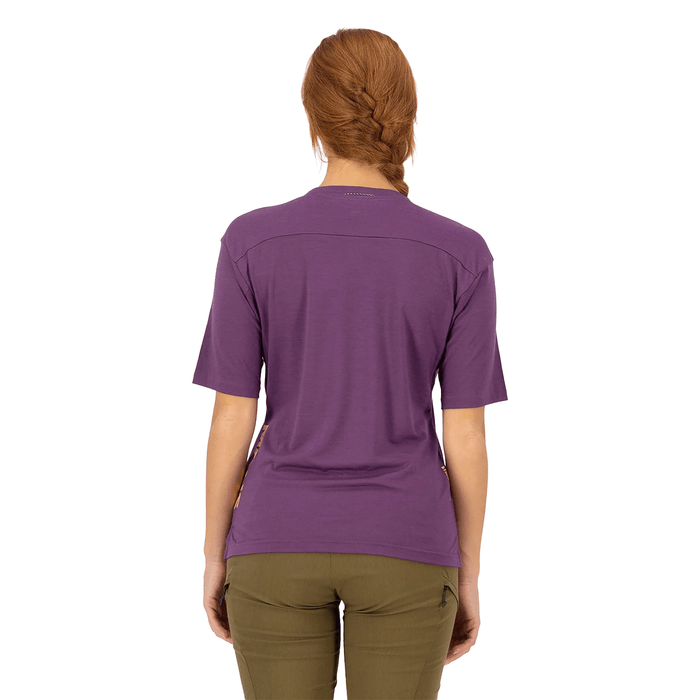 Mons Royale Women's Diversion Merino S/S Bike Jersey Ultraviolet/Boysenberry - Comor - Go Play Outside