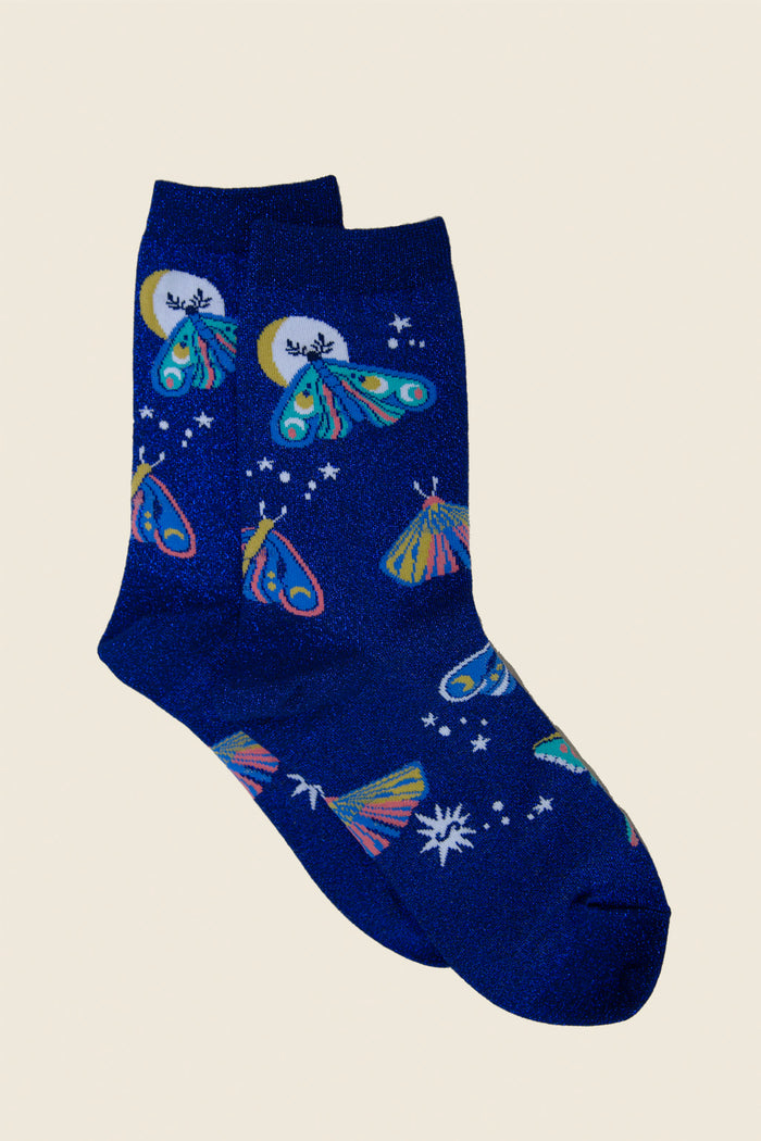 Moonlit Moth Socks