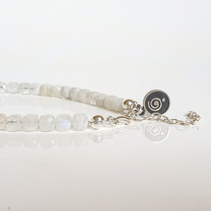 Moonstone A+ Delicate Silver 925 Bracelet for Women "Intuition"