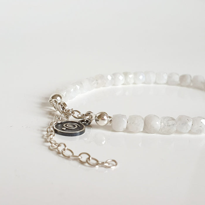 Moonstone A+ Delicate Silver 925 Bracelet for Women "Intuition"