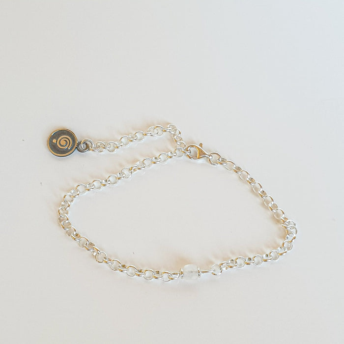 Moonstone A+ Delicate Silver Bracelet for Women "Intuition"