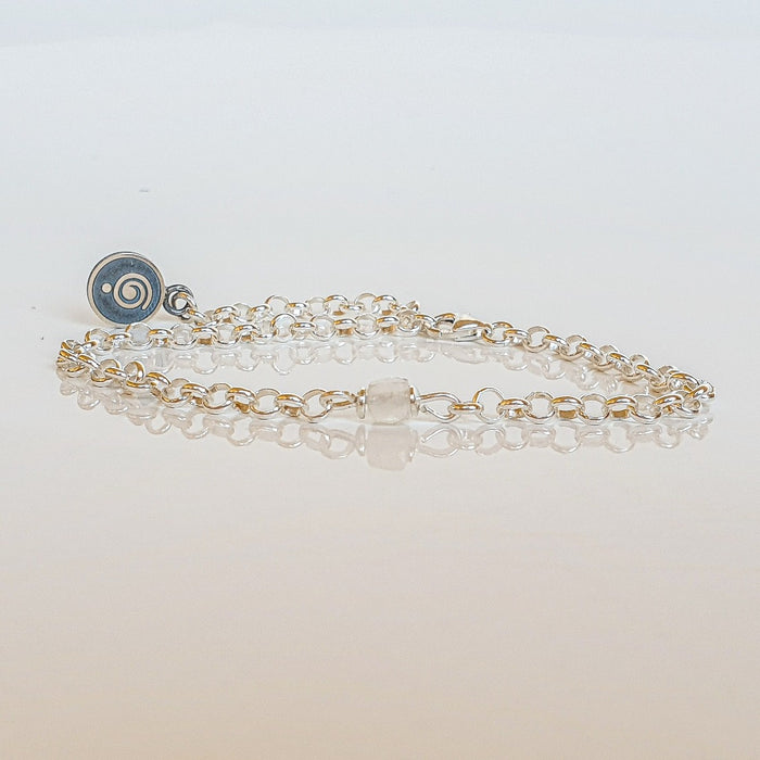Moonstone A+ Delicate Silver Bracelet for Women "Intuition"