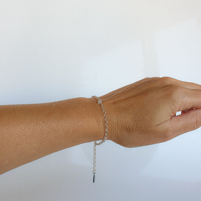 Moonstone A+ Delicate Silver Bracelet for Women "Intuition"