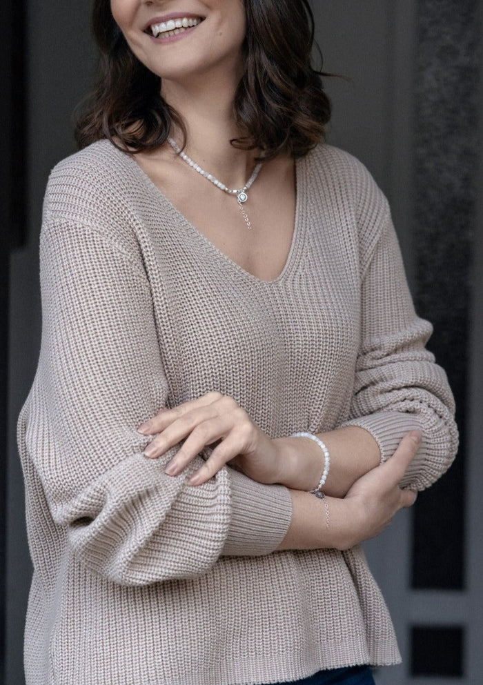 Moonstone A+ Delicate Silver Necklace for Women "Intuition"