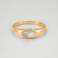 Gold Moonstone Ring
