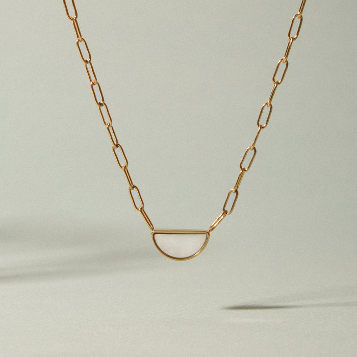 Paperclip Pearl Pendant