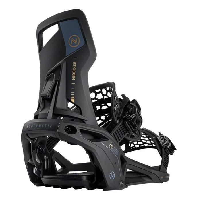 Nidecker Supermatic Snowboard Bindings 2025 Black - Comor - Go Play Outside