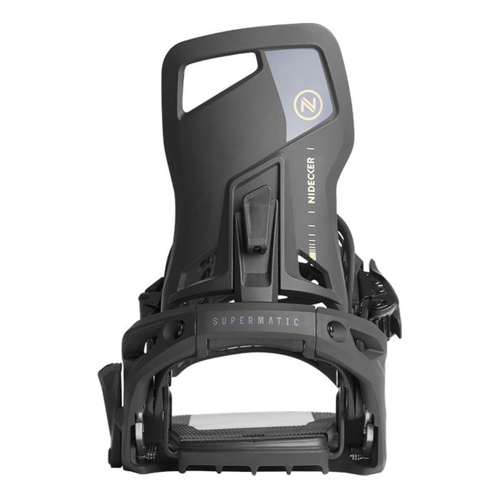 Nidecker Supermatic Snowboard Bindings 2025 Black - Comor - Go Play Outside