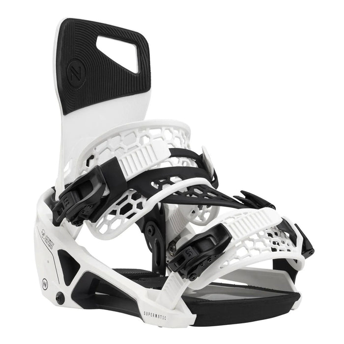 Nidecker Supermatic Snowboard Bindings 2025 White - Comor - Go Play Outside
