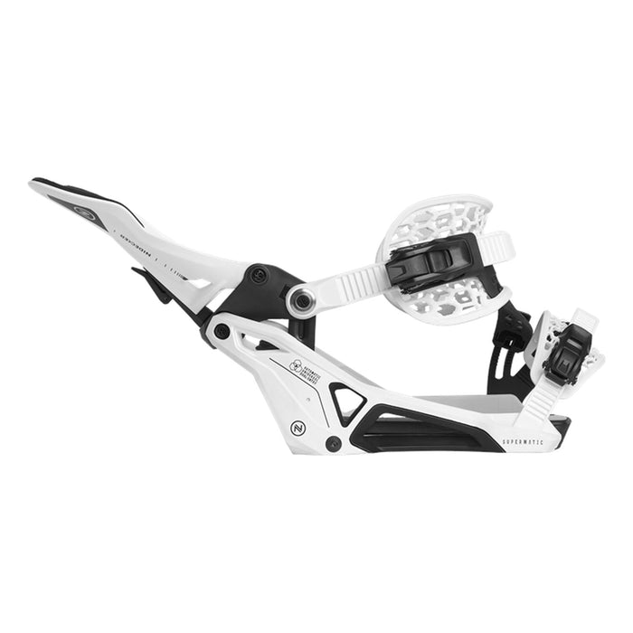 Nidecker Supermatic Snowboard Bindings 2025 White - Comor - Go Play Outside