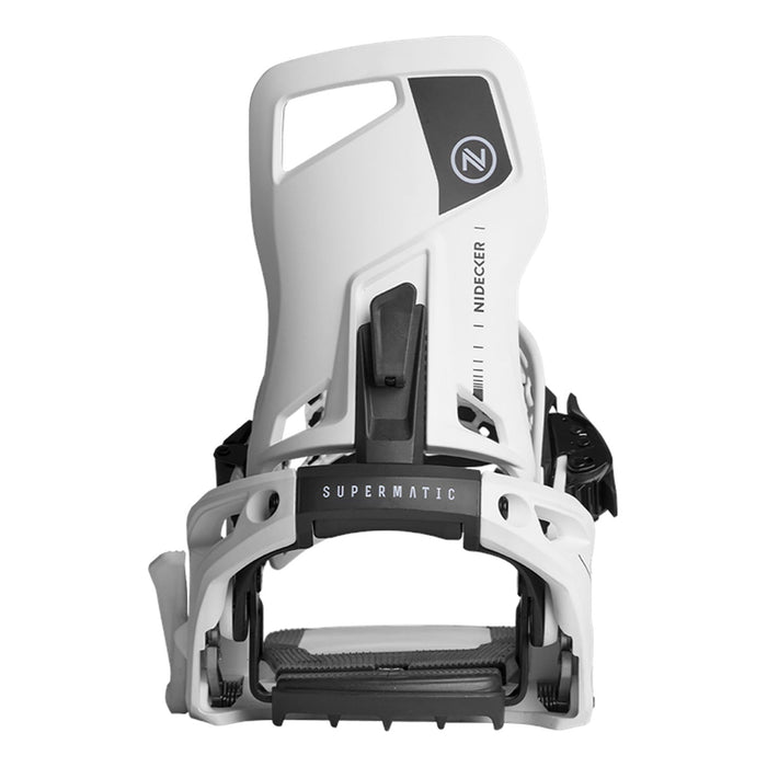 Nidecker Supermatic Snowboard Bindings 2025 White - Comor - Go Play Outside