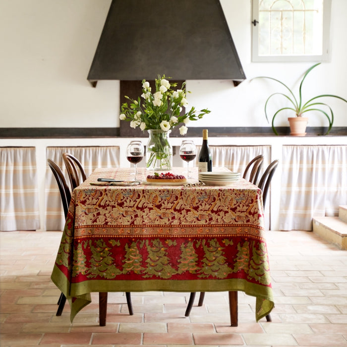 Noel Red & Green French Tablecloths