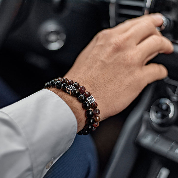 Obsidian Bracelet for Men - Vytis | Lina Snara