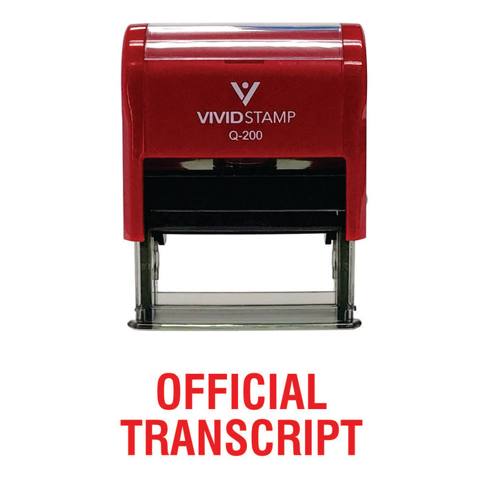 Official Transcript Self Inking Rubber Stamp