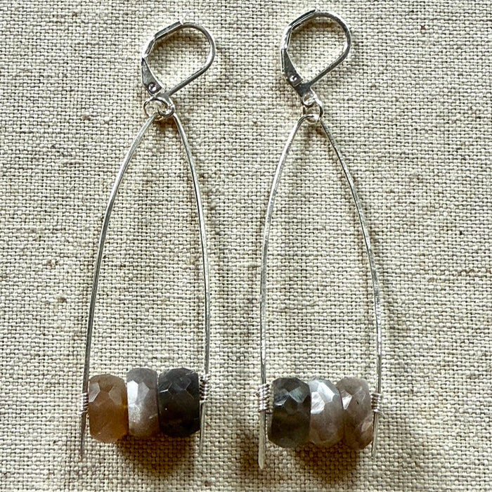 Ombre Moonstone Earrings