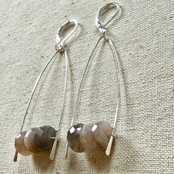 Ombre Moonstone Earrings