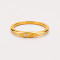 One Initial Crystal Ring