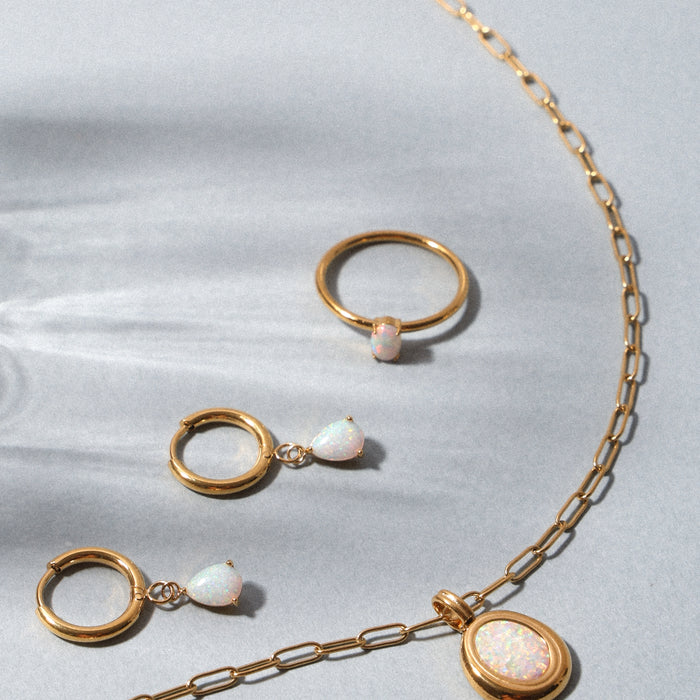 Dainty White Ring