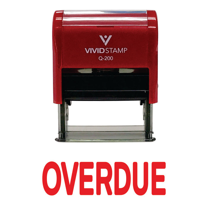 Overdue Self Inking Rubber Stamp