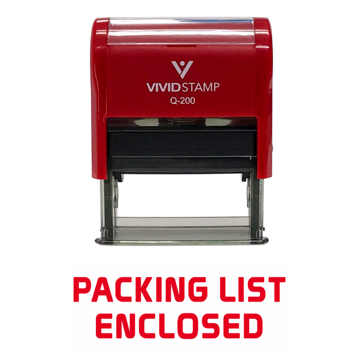 Packing List Enclosed Self Inking Rubber Stamp