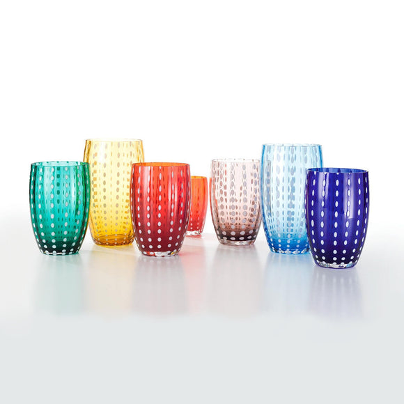 Perle Colored Beverage Glass, Set of 2