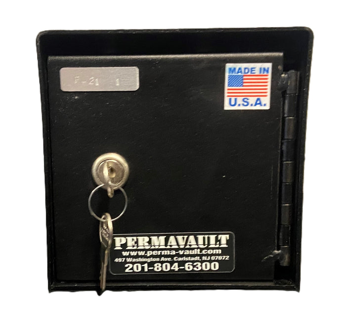Perma-Vault PRO-20 Under Counter Drop Box with Single Key Lock Front View