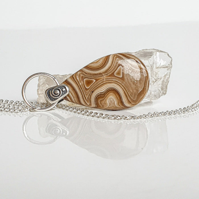 Petrified Wood AAA+ Long Necklace "Balance"