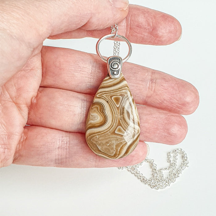 Petrified Wood AAA+ Long Necklace "Balance"