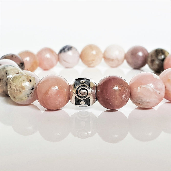 Pink Opal Silver 925 Bracelet for Women "Self Love"