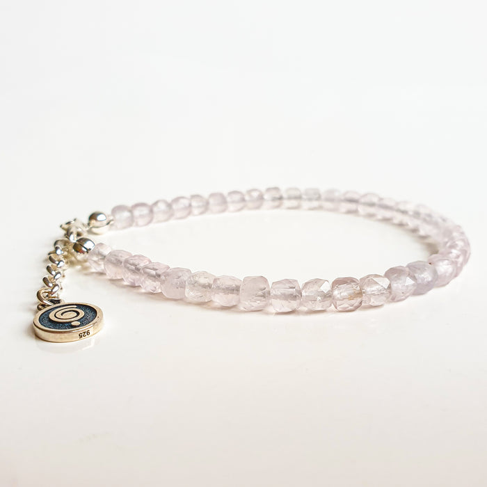 Pink Quartz Delicate Silver 925 Bracelet "Tenderness" - Petit Secret