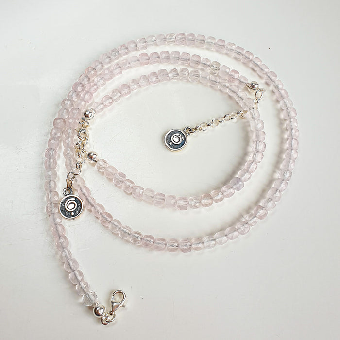 Pink Quartz Delicate Silver 925 Bracelet "Tenderness" - Petit Secret
