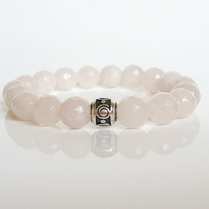 Pink Quartz Silver 925 Bracelet for Women "Tenderness"
