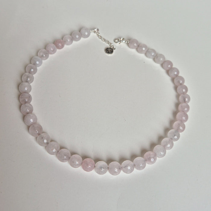 Pink Quartz Silver 925 Necklace "Tenderness"