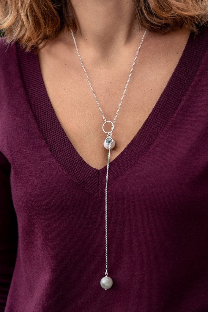 Pink Quartz Necklace for Women - Elegant Pearl Pendent Necklace 2023