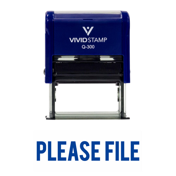 Please File Self Inking Rubber Stamp
