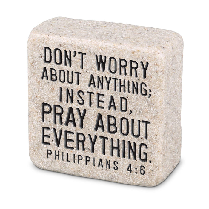 Pray Scripture Stone
