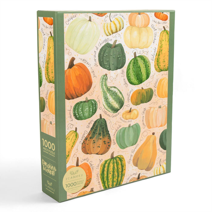 Pumpkins & Gourds 1,000 Piece Puzzle on a white background at Addison West