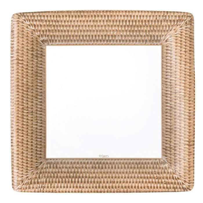 Rattan Paper Dinner Plates - 8 Per Package - touchGOODS