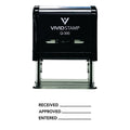 Received Approved Entered Self Inking Rubber Stamp